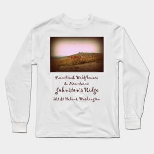 paintbrush wildflowers & mountains near Johnston's Ridge Long Sleeve T-Shirt